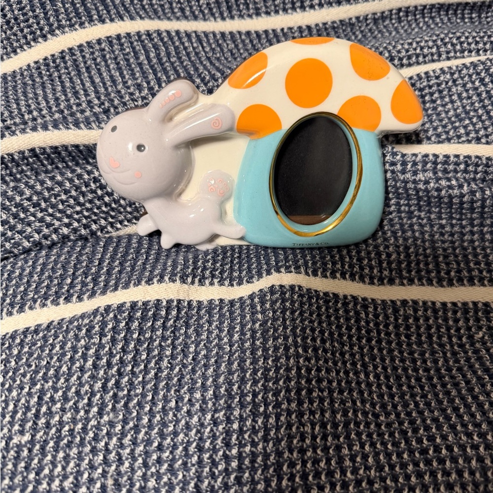 Tiffany & Co. White and Orange Bunny Frame